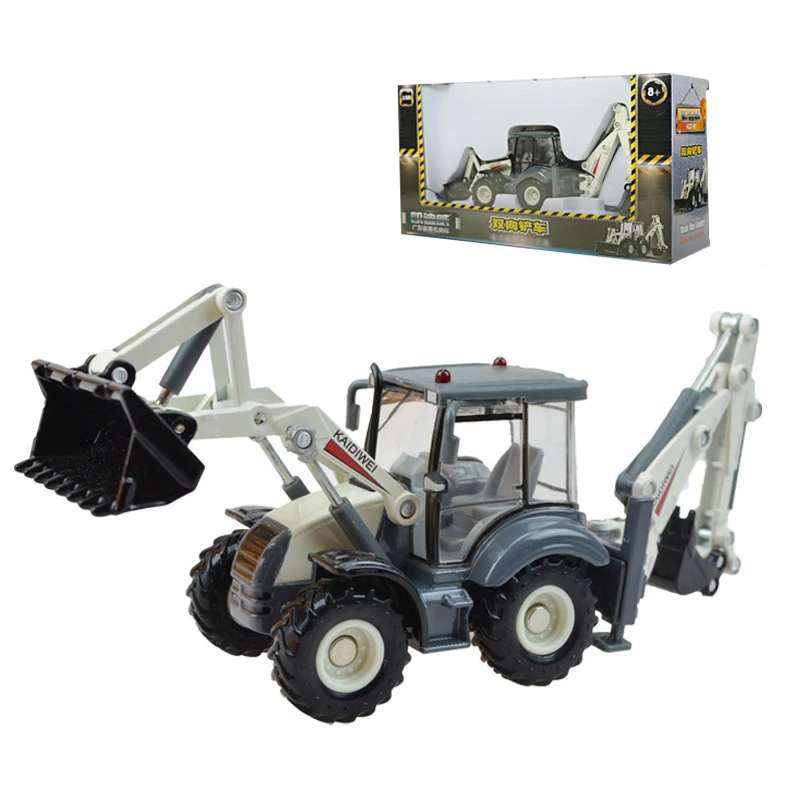 

Alloy engineering vehicle model two-way excavator toys car 1:50 Two-way Forklift Bulldozer Excavator Toys Construction Vehicle