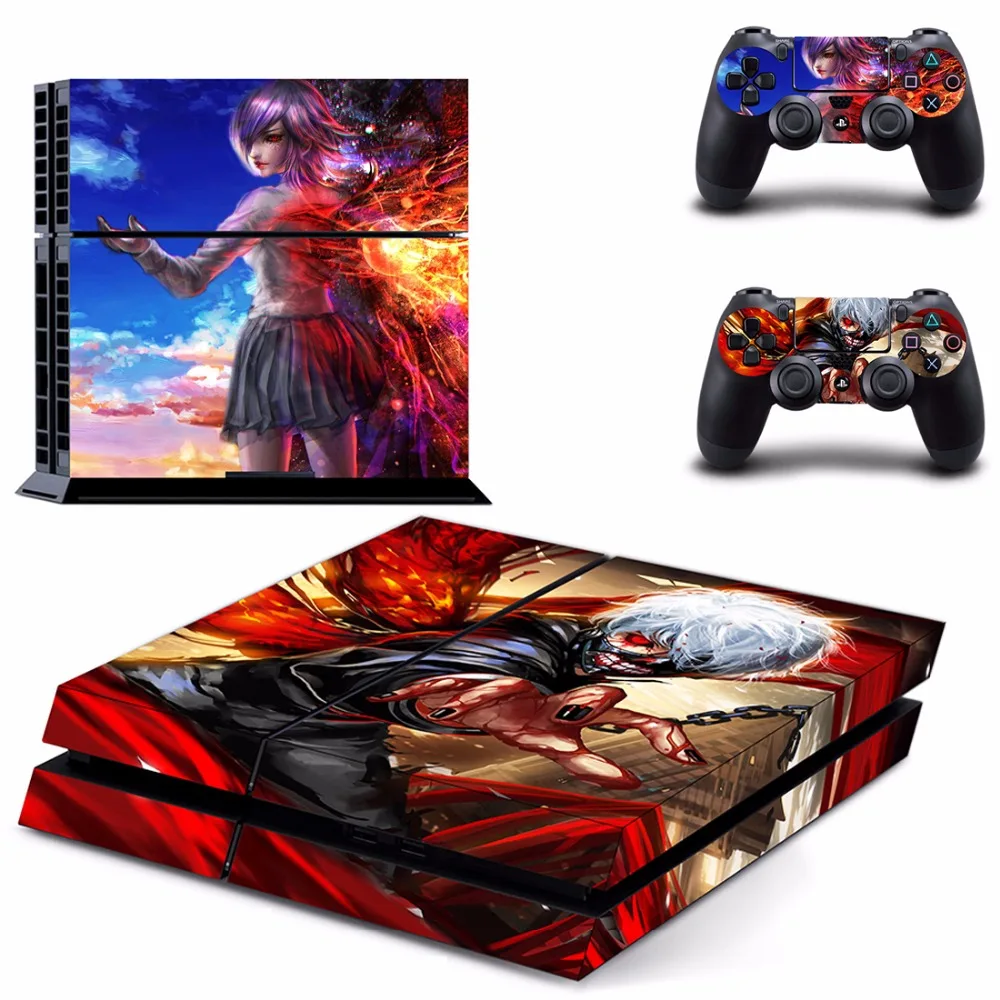 Съемный Аниме Tokyo Ghoul PS4 переводная картинка наклейка для Sony PlayStation 4 консоли и 2
