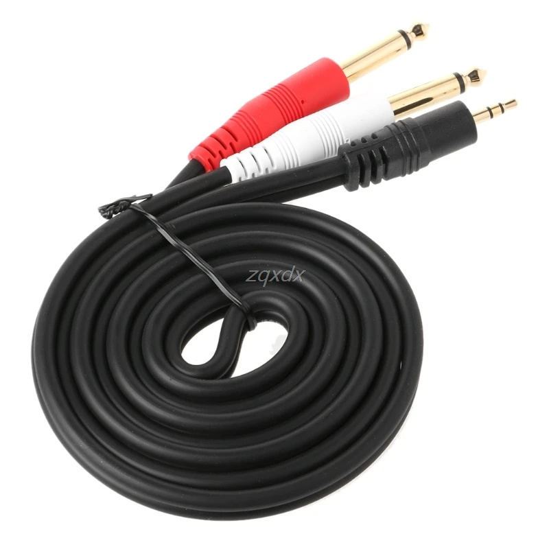 

3.5mm To Dual 6.5mm Male Aux Audio Cable for Mixer Amplifier DVD Player 1.5m/3M/5M/10m Z07 Drop ship
