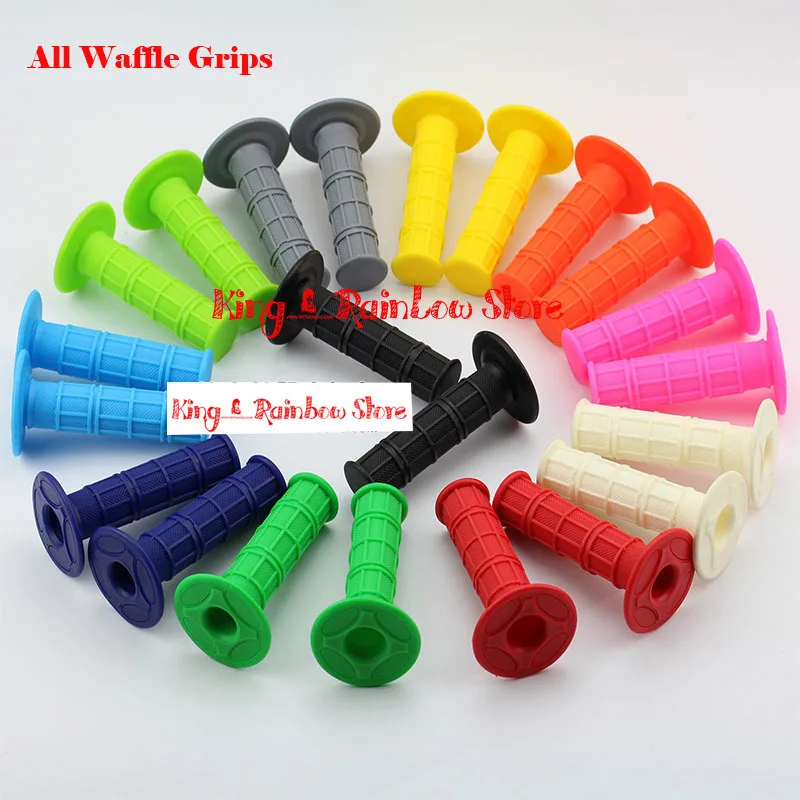 

Colorful 7/8" 22mm/24mm Full Waffle Grips Handlebar Handle Bar Rubber Grips MX Motocross Jet Ski PWC Off Road ATV ATC Moped