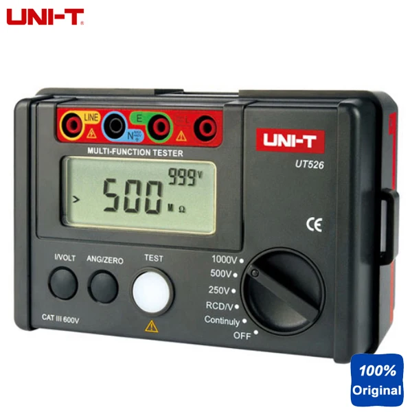 UNI T UT526 Electrical Insulation Tester Earth Resistance Meter + 1000V