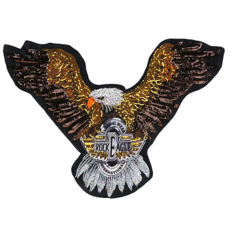 ChicLady Diy sequin patch 71CM ROCK EAGLE deal with it Sew on patches for clothes Ulzzang Stranger things accessories Sticker OG | Дом и сад
