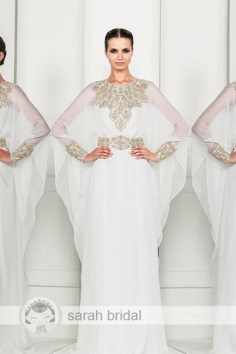 white long sleeve kaftan