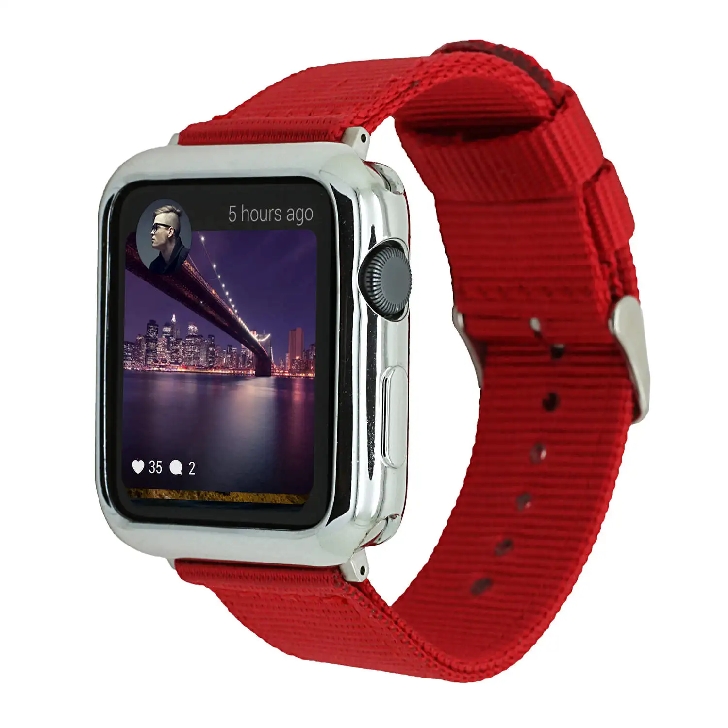 Ремешок нейлоновый водонепроницаемый для Apple Watch спортивный тканевый браслет iWatch