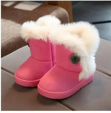 

Winter Baby Boys And Girls Shoes Kids New Fashion Snow Boots Warm Cotton Thick Buckle Strap Shoes Children Clothing