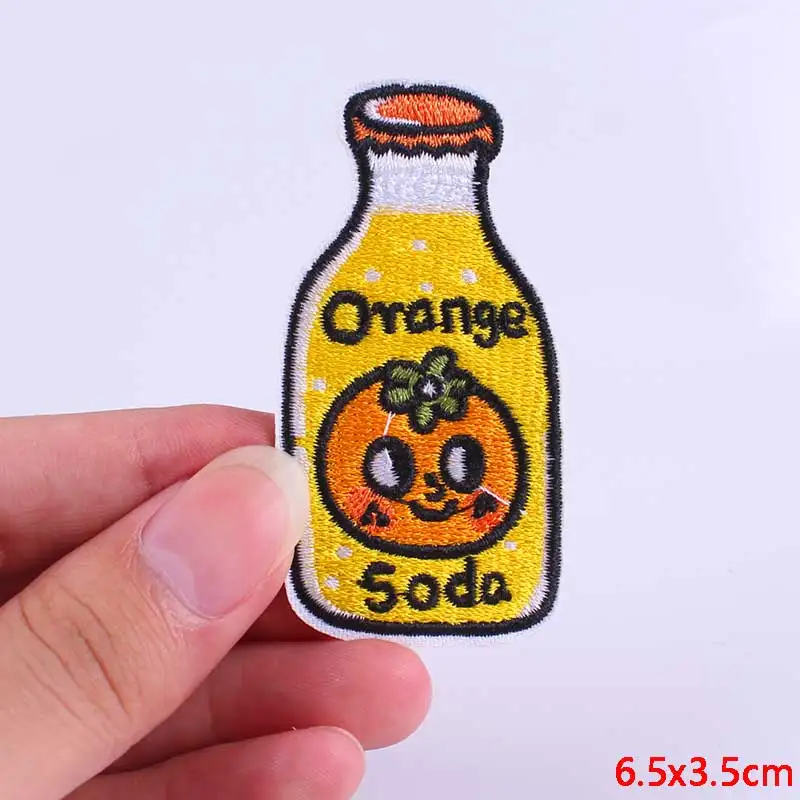 Pulaqi Anime Iron on Patches On Clothes Stickers Bottle Cute Embroidery Patches For Clothing Stripes On Clothes Cat Animal Patch