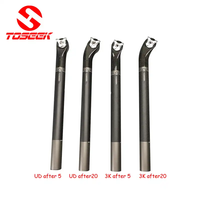 3k UD Carbon Fiber Cycling Seatpost MTB Road Bike Seatpost 27.2 350 Clamp 31.8mm