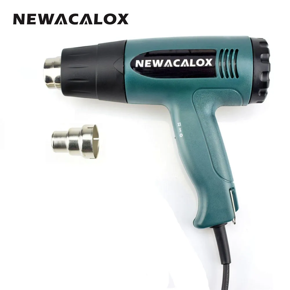 

NEWACALOX 1800 Watt 220V EU Plug Industrial Electric Hot Air Gun Heat Gun Kit Professional Heatguns Shrink Wrap Blower Heater