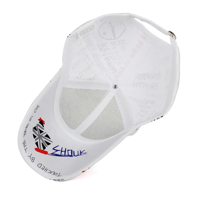 2019 new graffiti printing baseball cap 100%cotton fashion casual hat men and women adjustable sun caps hip hop dad hats - Image 5
