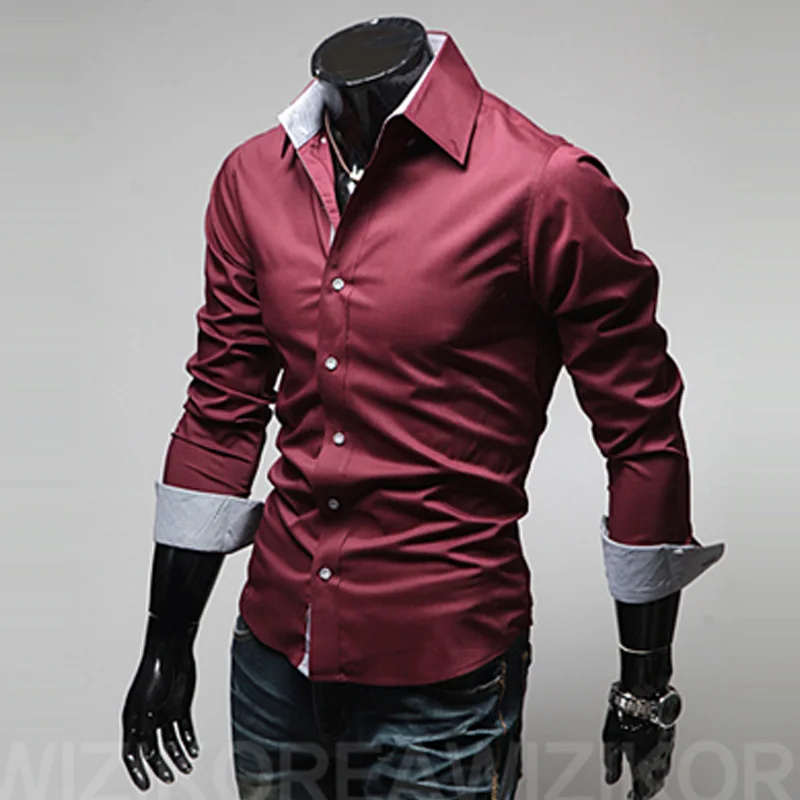 mens casual shirt fashion new designer slim fit long sleeve classic shirts men size 3xl male shirts chemid se homme mens casual shirt fashion new designer slim fit long sleeve classic shirts men size 3xl male shirts chemid se homme