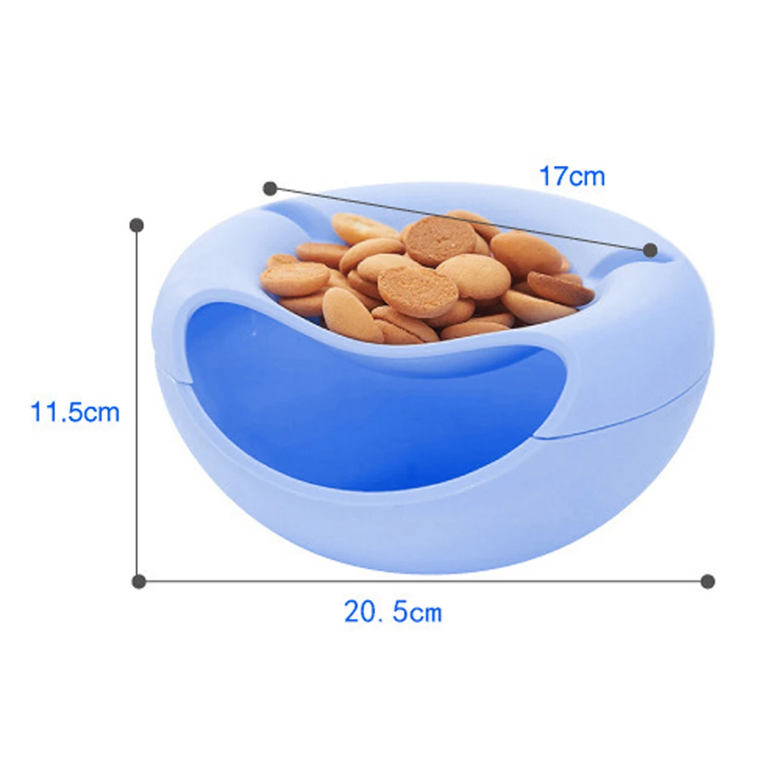 

Double Layer Snacks Containers Dry Fruit Bowl With Mobile Phone Stand Holder