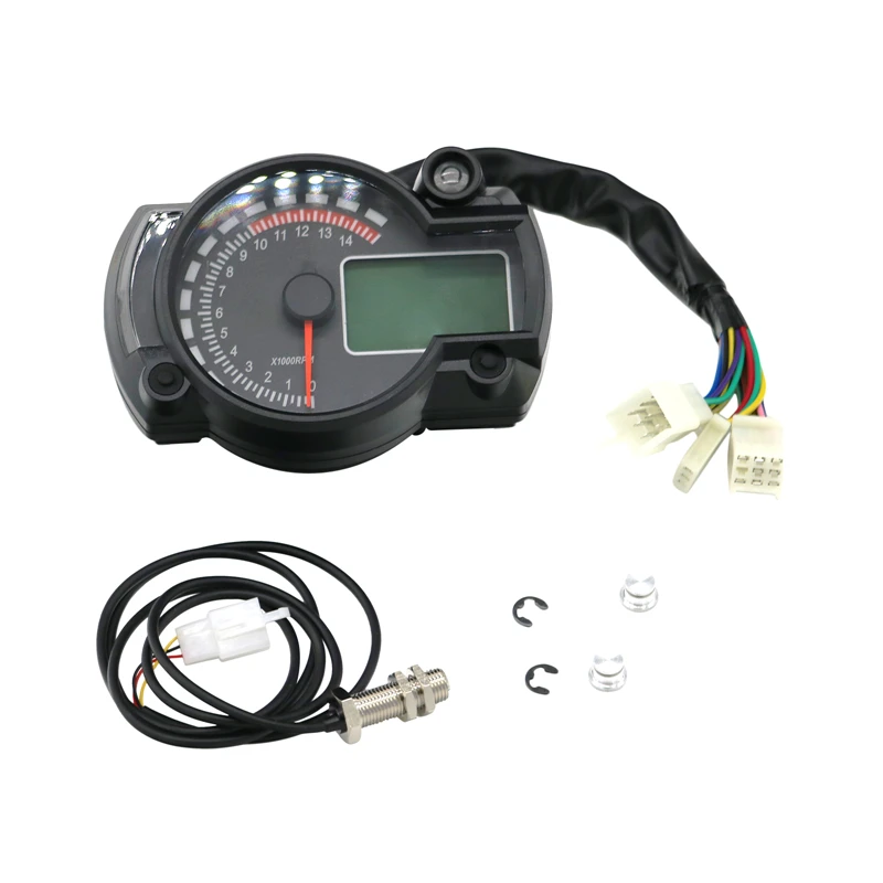 MoFlyeer мотоцикл цифровой ЖК датчик Спидометр Тахометр одометр Мотоцикл инструмент