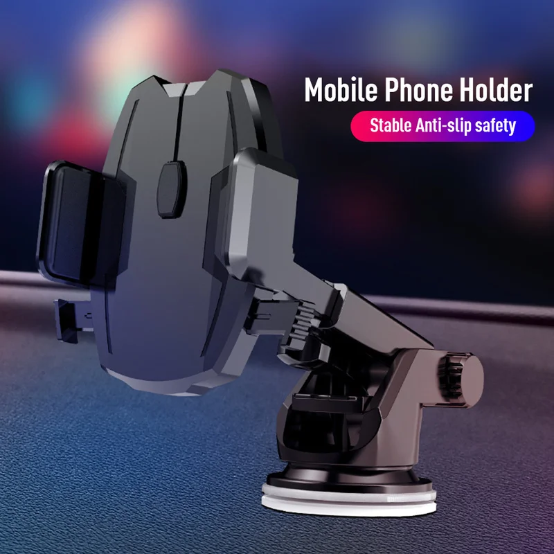 

Universal Sucker Car Telescopic Arm Phone Holder Suction Cup Mount Straight Bracket for IPhone Windshield Stand Car Accessories
