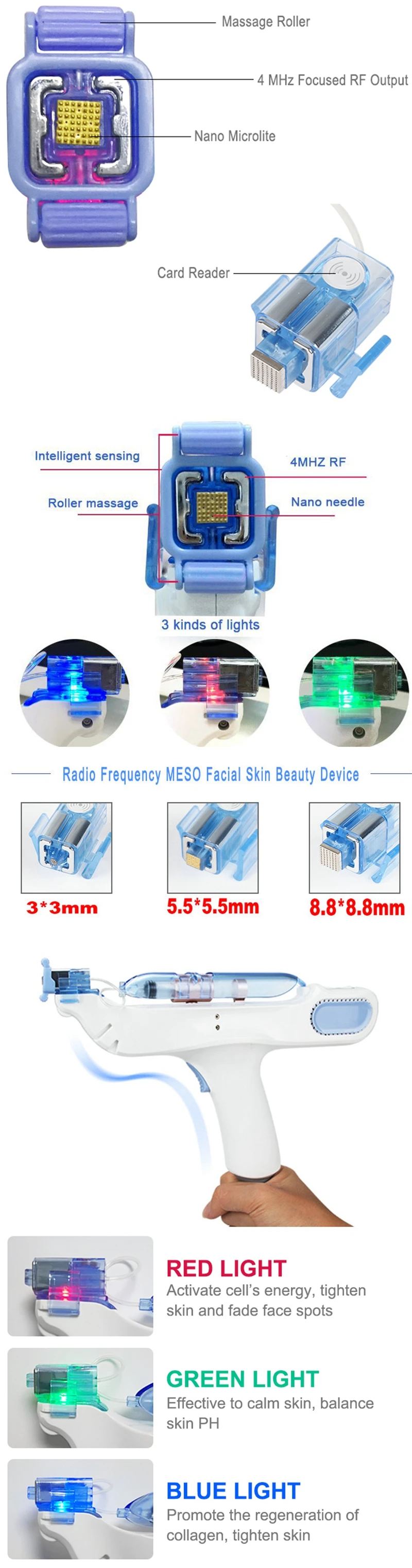 Radio Frequency Mesotherapy Injection Injector Rf Meso Gun Wrinkle 