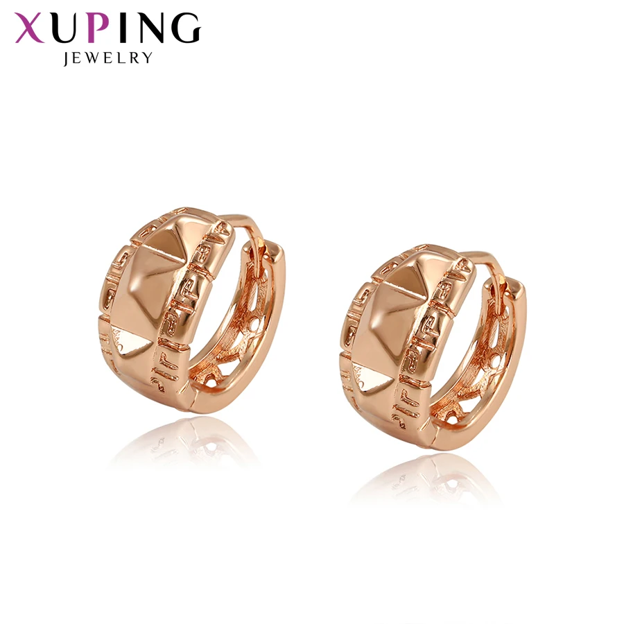 

Xuping Fashion Earrings for Women High Quality Simple Jewelry Hoops Earrings Valentine's Day Gifts S112,4-96416