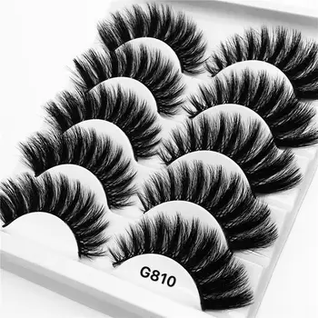 

5 Pairs False Strip Eyelashes 3D Mink Lashes Natural Long Volume Eyelash Extension Cilios Crisscross Fake Eye Lashes Maquiagem