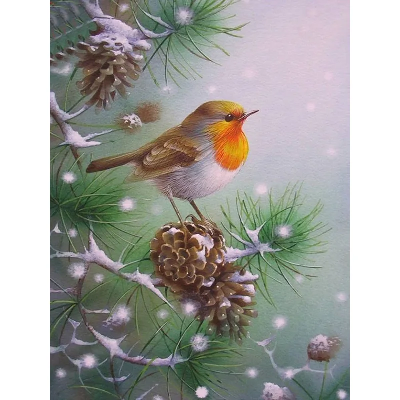 

5D DIY Diamond Embroidery Bird Scenery Diamond Painting Cross Stitch Needlework Home Decor Round drill Love gift