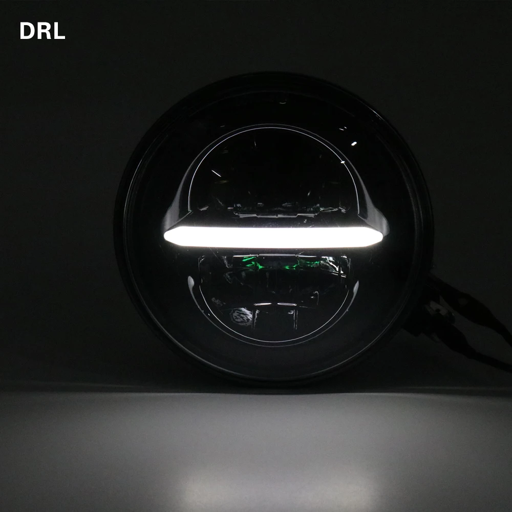 5 75 &quotкруглая фара для Harley Dyna Rider Sportster Softail Breakout SuperLow 3/4 дюйма ангельские глазки DRL