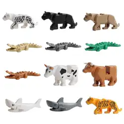 Животное строительные блоки детские игрушки DIY модели украшения образования детей игрушка в подарок 12 Стиль Животные для детей игрушки