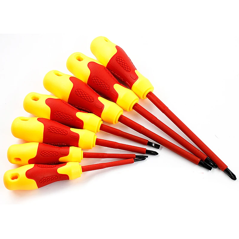 

7Pcs Insulated Screwdriver Set Slotted Phillips Type Multi Purpose Electrician Repairing Tools Kit