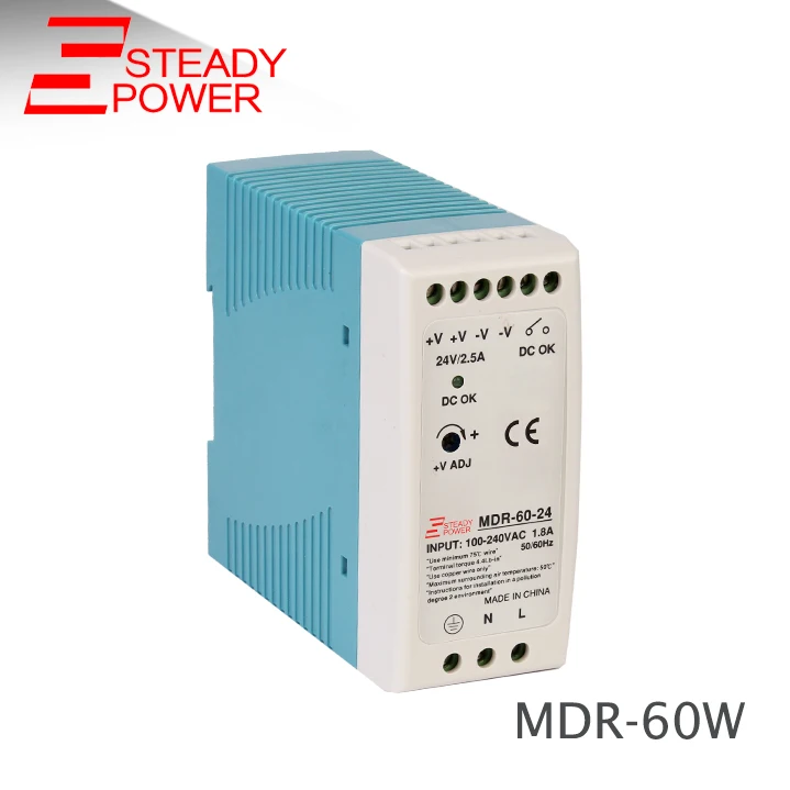 

12v 5a switching power supply circuit, 60W Single Output DIN Rail led driver MDR-60-12