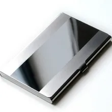 Держатель для карт из нержавеющей стали, мужской бизнес кошелек для ID кредитных карт, роскошный серебристый алюминиевый чехол, чехол# Zer