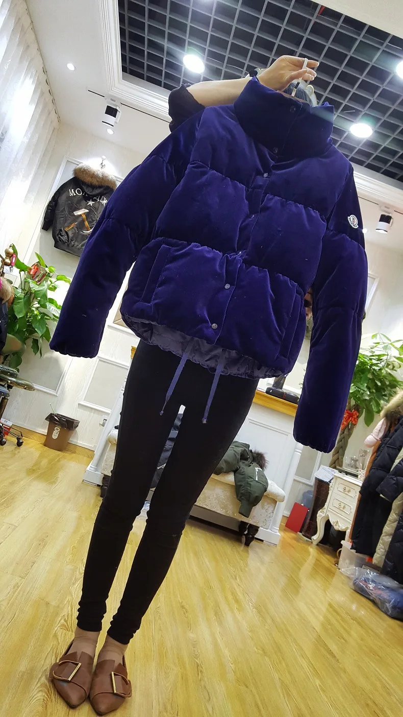 Großhandel 2018 Korean Dicke Warme Daunenjacke Vintage Samt Daunenmantel Schnee Winter Kleidung Kurze Outwear Hohe Qualität Rosa Blau Von Cadly, Großhandel 2018 Korean Dicke Warme Daunenjacke Vintage Samt Daunenmantel Schnee Winter Kleidung Kurze Outwear Hohe Qualität Rosa Blau Von Cadly,
