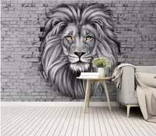 Custom Any Size Mural Wallpaper Lion 3d modern Nordic background wall decorative painting Wallpaper 3d Mural For Living Room Custom Any Size Mural Wallpaper Lion 3d modern Nordic background wall decorative painting Wallpaper 3d Mural For Living Room