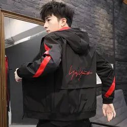 2019 модные куртки в стиле хип-хоп мужские толстовки пальто с лоскутным принтом homme куртка мужская корейская мода плюс размер 4XL Топы Одежда