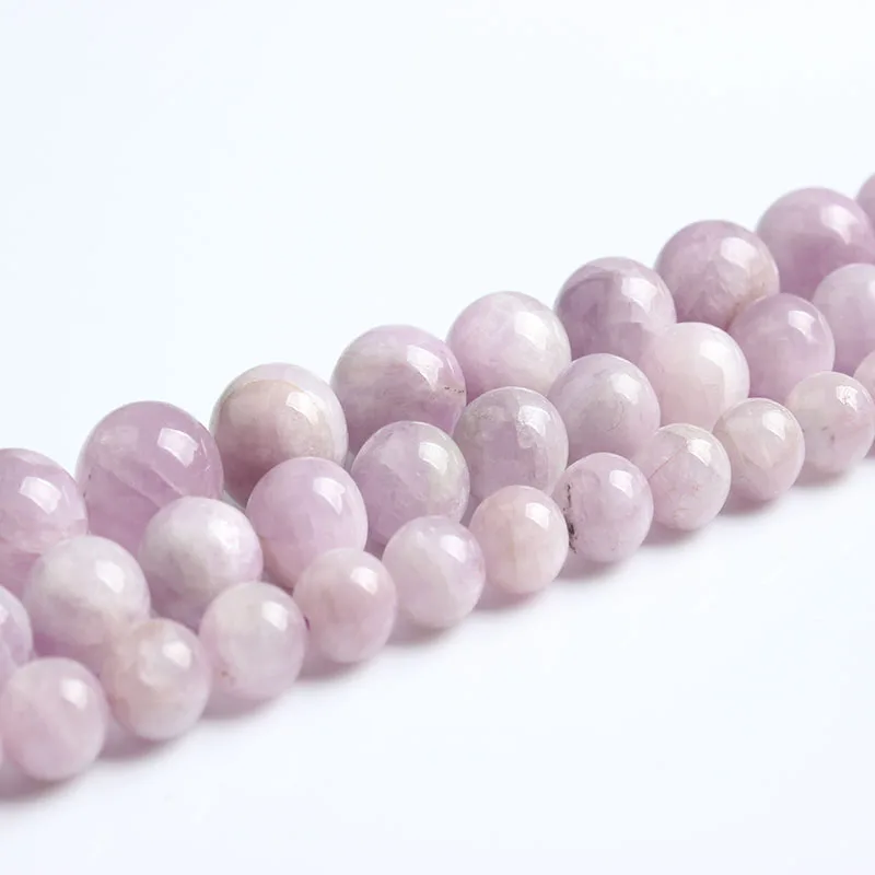 

Natural Purple Spodumene Kunzite Stone Beads for Jewelry Making DIY Bracelet Necklace Pick Size 6-10mm 15" Loose Strand Beads