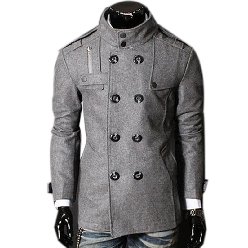 New Brand Winter Mens Jackets Coats Overcoat Fashion Mens Double ...