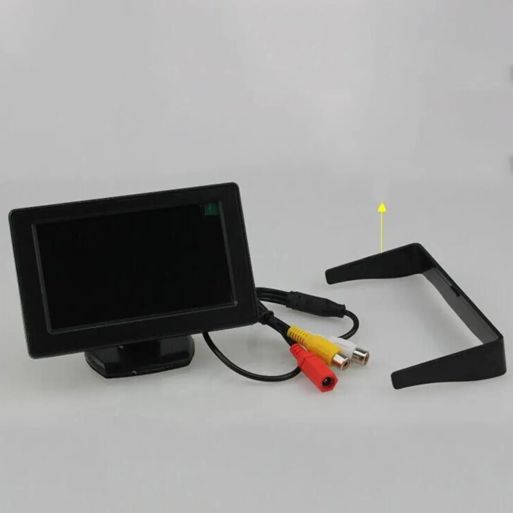 

BEESCLOVER HD Rearview Mirror Screen 4.3 Inch HD Rearview Mirror Screen Button Control 2 Way AV Input LCD Display r20