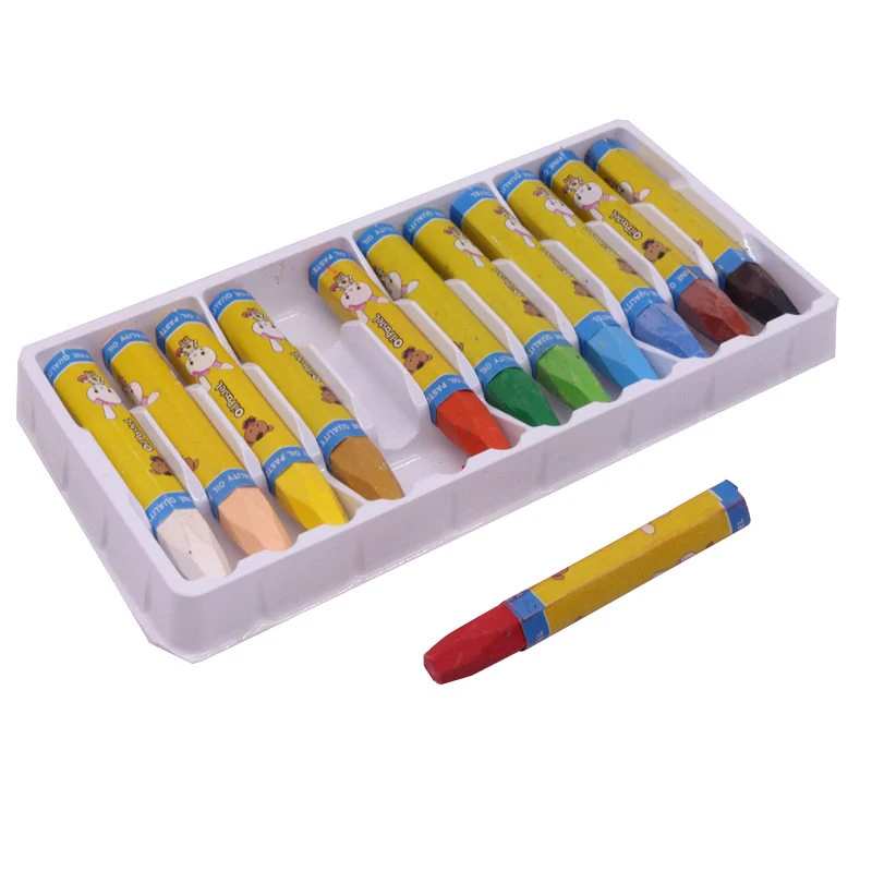 24 pcs Wax Crayon Can Be Washed Oil Painting Stick Eraseable Plastic