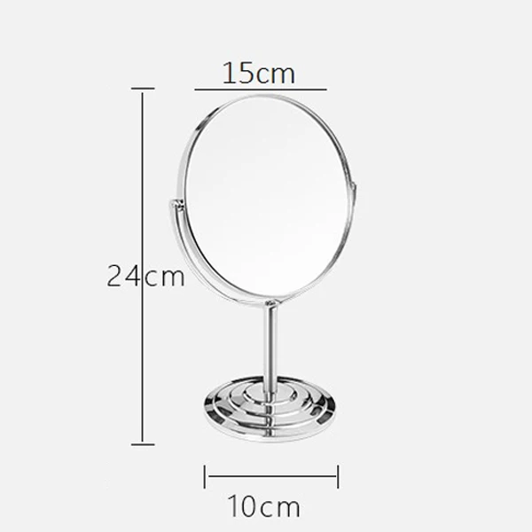 Рабочий стол двухсторонний макияж зеркало простой европейский стиль дома 6/7/8 дюймовое металлическое круглое увеличительное туалетным столиком зеркальная mx01111018 - Цвет: 6 inch