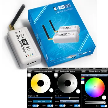 

Small Mini Wifi RGB LED controller,MUSIC modes Android IOS app controler,led music controller dimmer color brightness adjuster