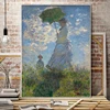 The Promenade Woman with a Parasol by Claude Monet Printed on Canvas 1