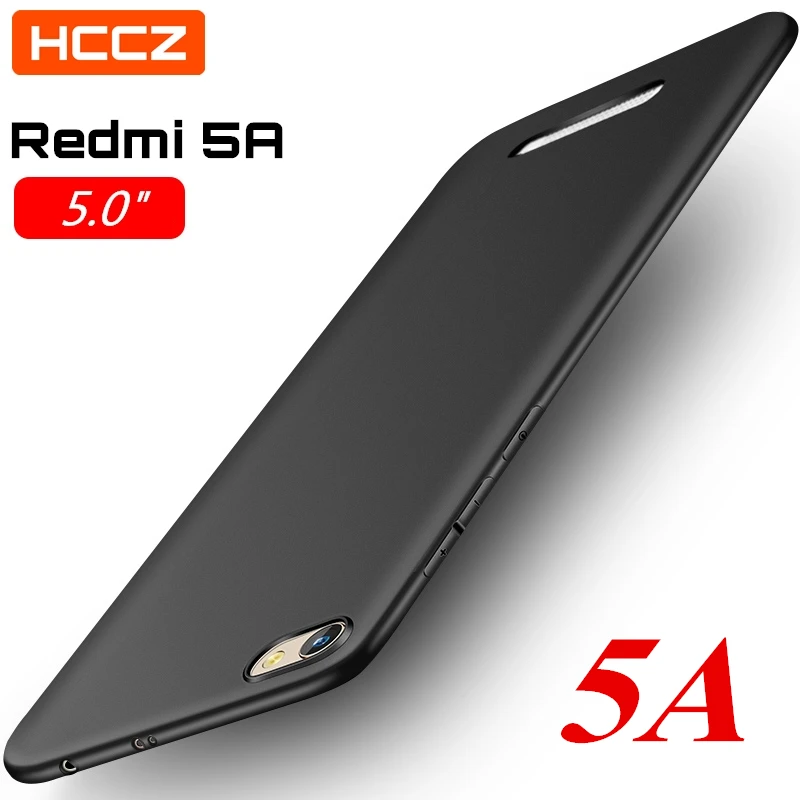 

HCCZ Redmi 5A Matte Pure Color Soft Silicone Case for Xiaomi Redmi 5A Ultra-light Non-slip Protective Case Cover High Quality