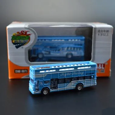 

1:64 alloy double decker bus models , high metal casting simulation toy car,with sliding function , free shipping