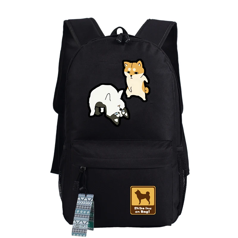 Shiba Inu Kawaii Doge Emoji impresión mujeres Mochila divertida sonrisa cara lienzo escuela bolsas Mochila femenina regalos Laptop Mochila Shiba Inu Kawaii Doge Emoji impresión mujeres Mochila divertida sonrisa cara lienzo escuela bolsas Mochila femenina regalos Laptop Mochila