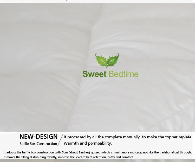 Duck down and feather mattress topper (2)