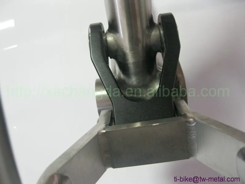 Sale Titanium Suspension Bike Frame with Taper Head Tube Custom Titanium Suspension Frame with Post Mouth Brake China Titanium Frame 12 Sale Titanium Suspension Bike Frame with Taper Head Tube Custom Titanium Suspension Frame with Post Mouth Brake China Titanium Frame 12