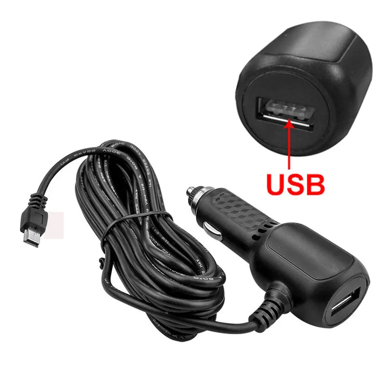 

Denicer 5V 2A Universal Car Vehicle DC Power Charger Adapter Cord Mini USB Cable For DVR GPS Navigation 2A With Cable