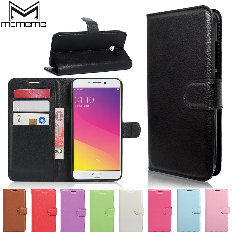 

MCMEME Cover For OPPO R9 Leather Case Wallet Ultra Thin Card Holder Phone Case For OPPO R9 R9S Plus R9 S Plus Flip Case Cover