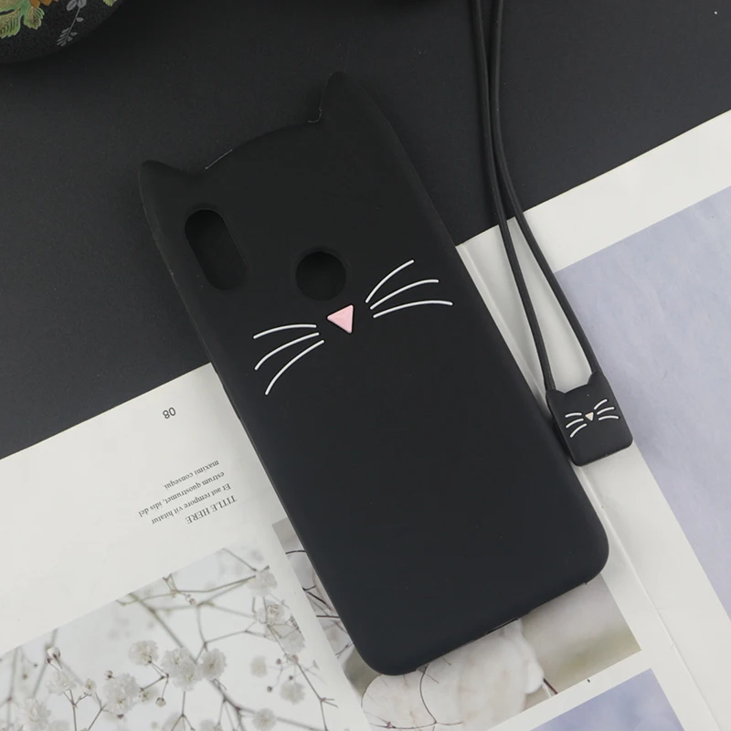 Cute 3D Cartoon Silicon Case for Xiaomi Redmi Note 5 Cases Japan Glitter Beard Cat Lovely Ears Kitty Cover for Redmi Note5 Pro
