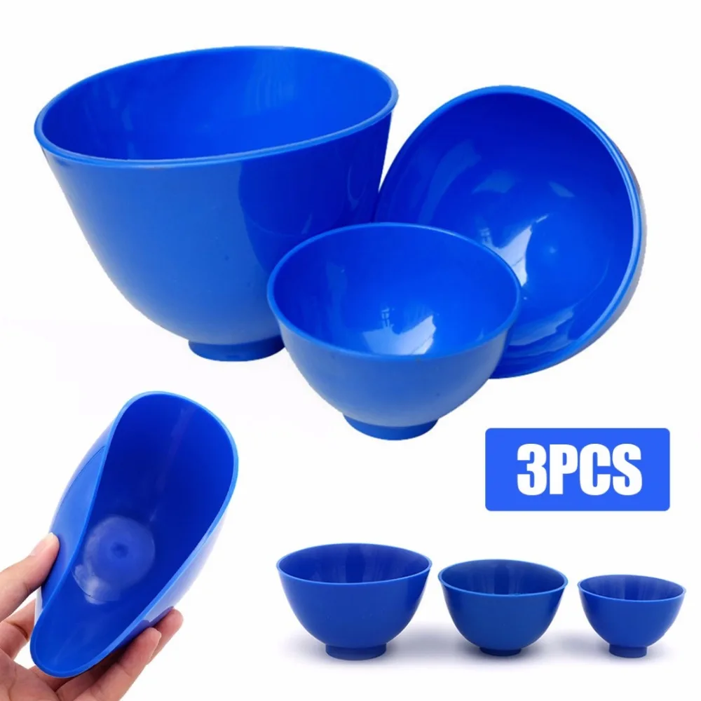 

3pcs/set Professional Dental Medical Mixing Bowl Flexible Rubber Bowls S/M/L Dental Lab Oral Hygiene Teeth Whitening Tools