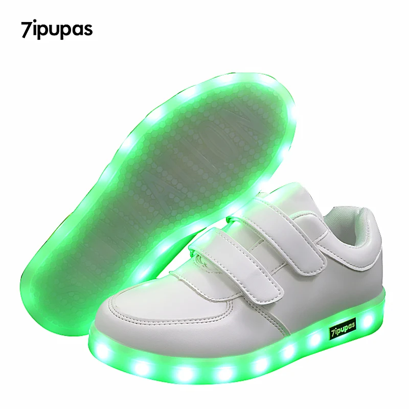 Кроссовки Детские светящиеся 25 40 светодиодов зарядка через USB|led lighting children shoes|light