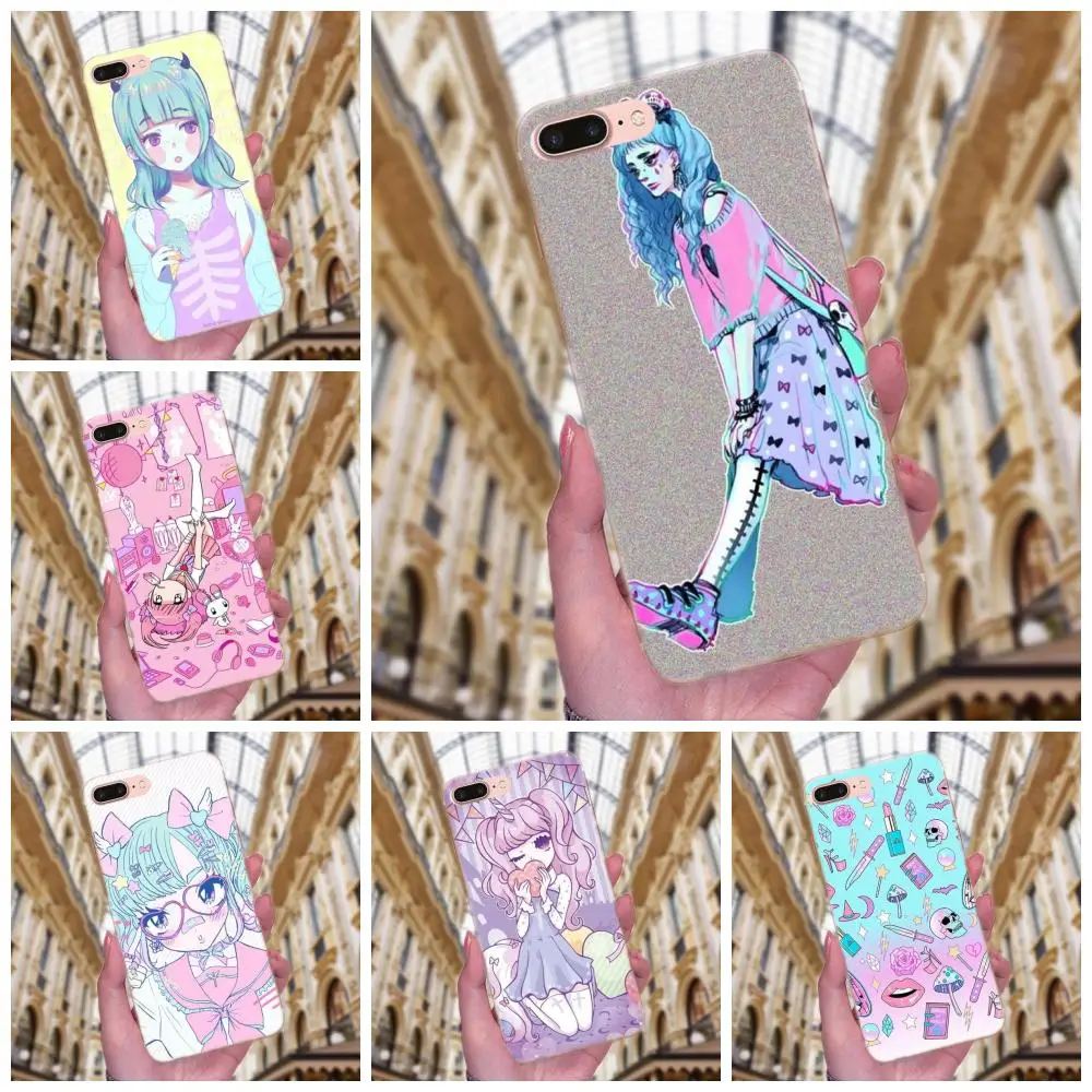 Girly Pastel Witch Goth Girl для Huawei P7 Honor 4C 5A 5C 5X 6 6C 6A 6X 7 7X 8 9 V8 V10 Y3II Y5II Y6II G8 Play Lite|Бамперы| |