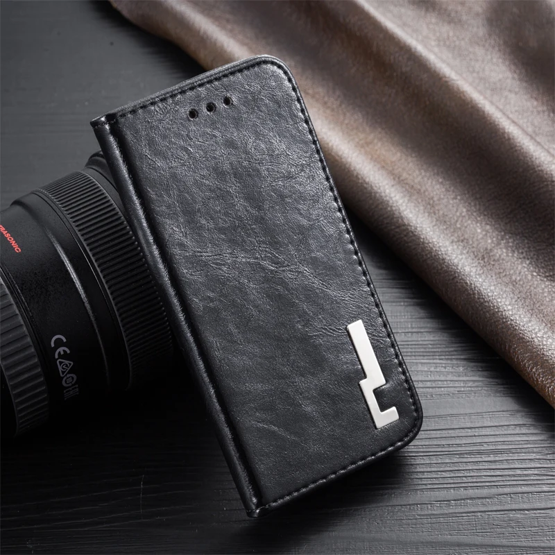 AMMYKI Уникальный Высококачественный Флип кожаный чехол на заднюю панель мобильного телефона 5,5 'для Asus Zenfone Max ZC550KL Z010DD Z010DA чехол - Цвет: Black