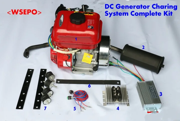 Прямая поставка с фабрики! WSE-3KW бензиновая генераторная система зарядки аккумулятора постоянного тока(48 В/60 в/72 В опционально) для электровелосипеда/E-Kart/E-Car