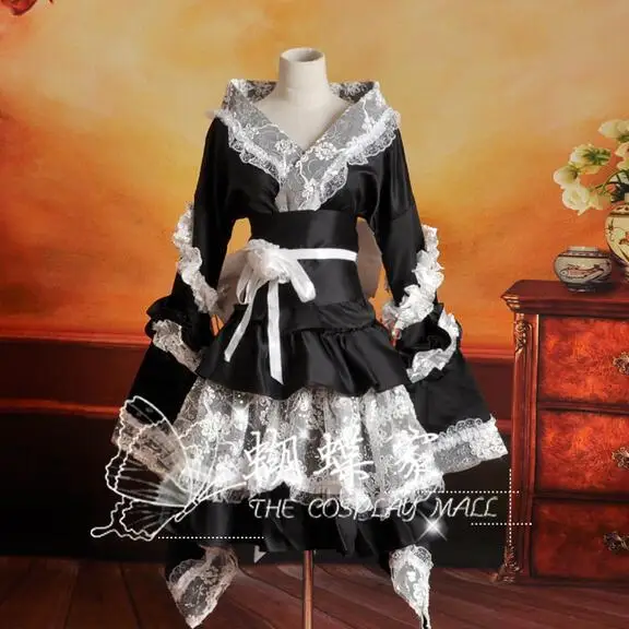 

Japanese Maid Costume Anime Halloween Cosplay Sexy Kimono Lolita Dress Outfit Women Long Sleeve Kawaii Sweet Lolita Maid Dress